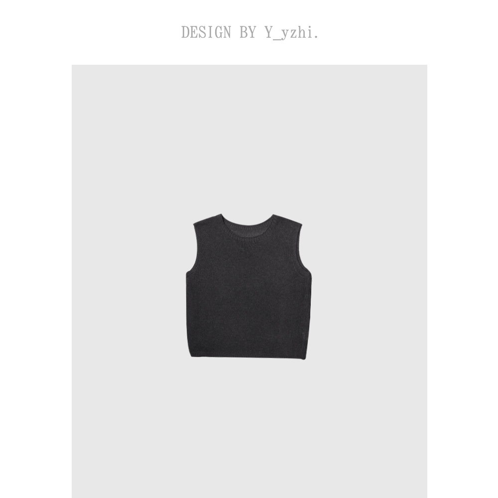Y_yzhi 芙芙｜复古舒适亲肤透气时髦针织背心 夏季女士清爽上衣