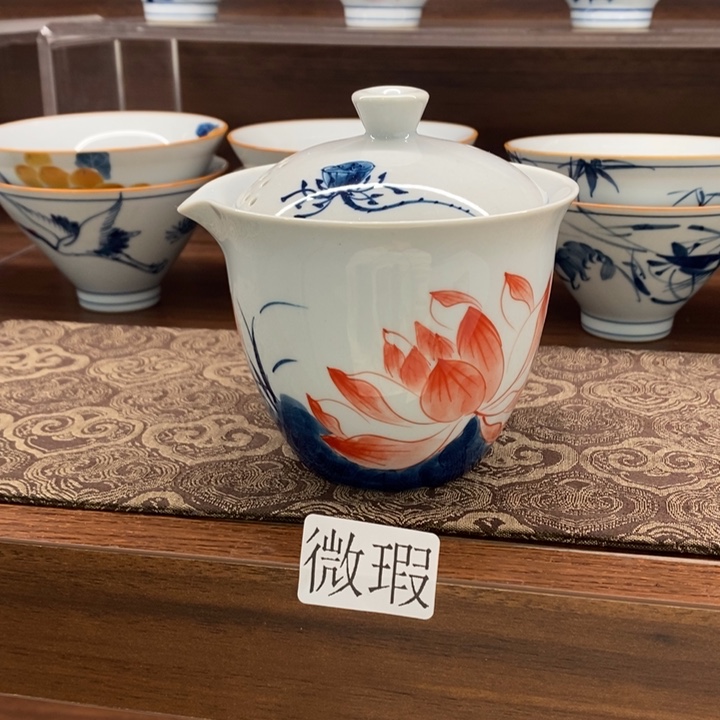 釉下老陶泥手工绘制