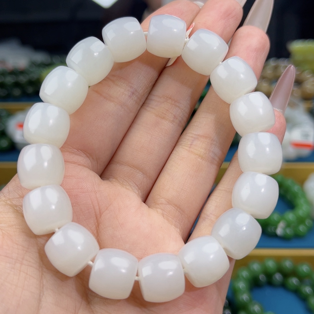 葵***哥和田玉未镶嵌手链天然和田玉新疆且末天泰料手串13