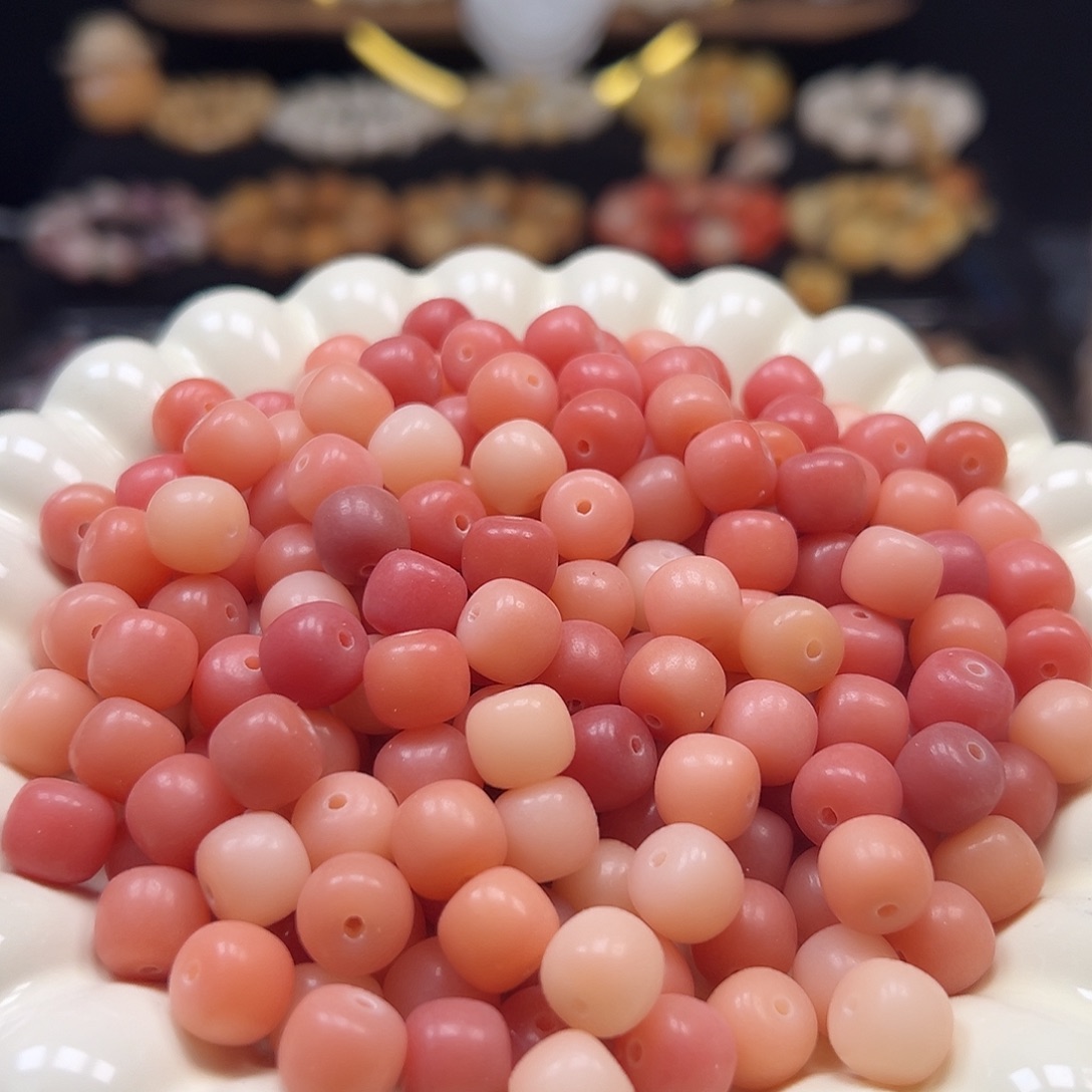 菩提根/象牙果手串卡10玫瑰粉桶150颗