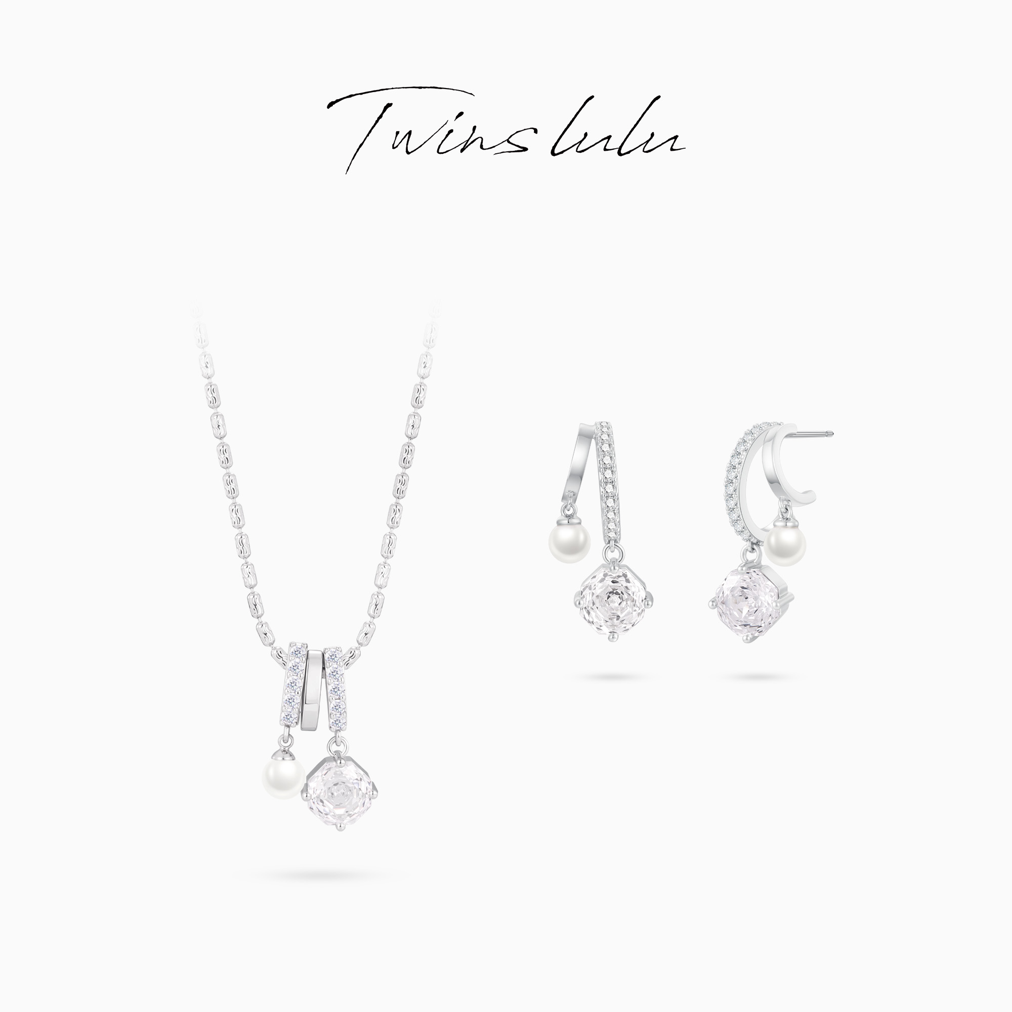TWINS LULU 圣诞节【玫瑰花】精致气质ins小饰品珠珠项链TSJ7968