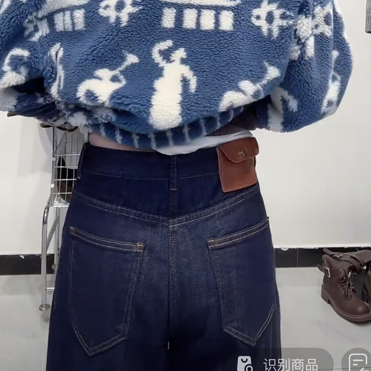 一米25款口袋牛仔裤