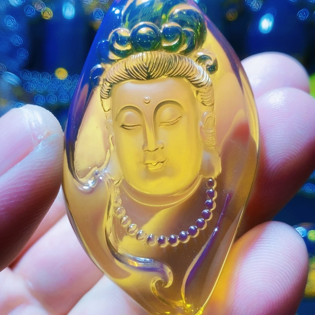 【闪购商品】蓝珀颈饰未镶嵌蓝珀雕刻件