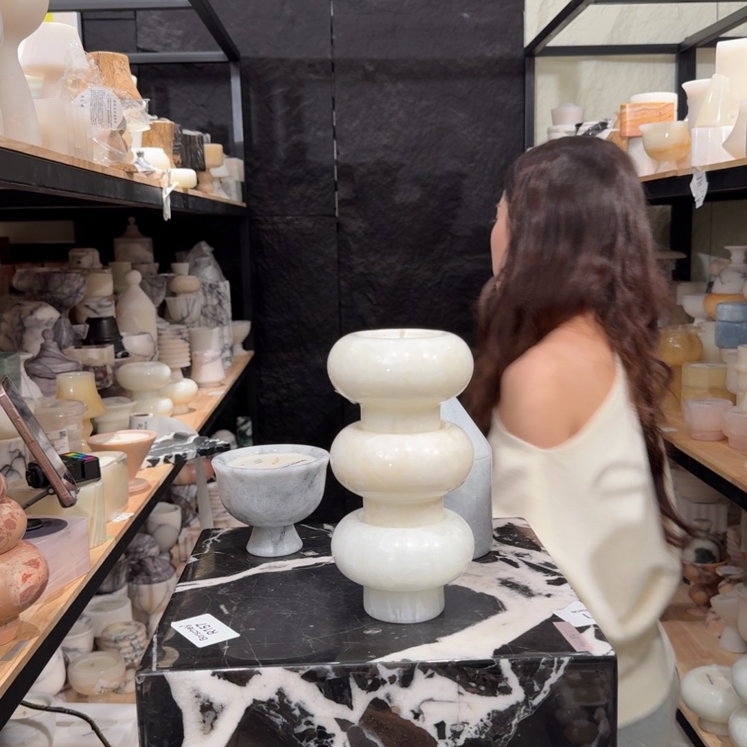 大理石随机冰川玉干净中号叠叠乐。人间。