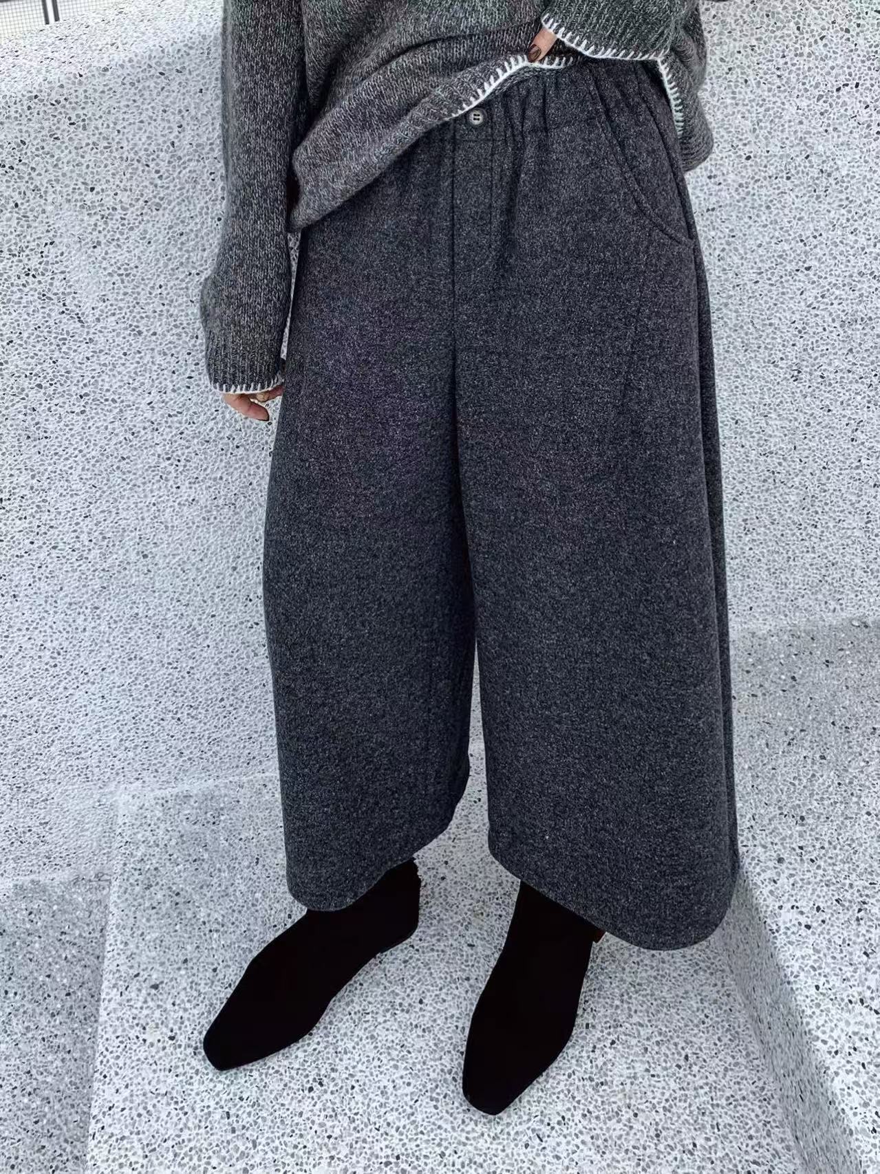 凤姐定制 {自留裤} F0122025001 冬季新款加绒立体剪裁显瘦休闲裤