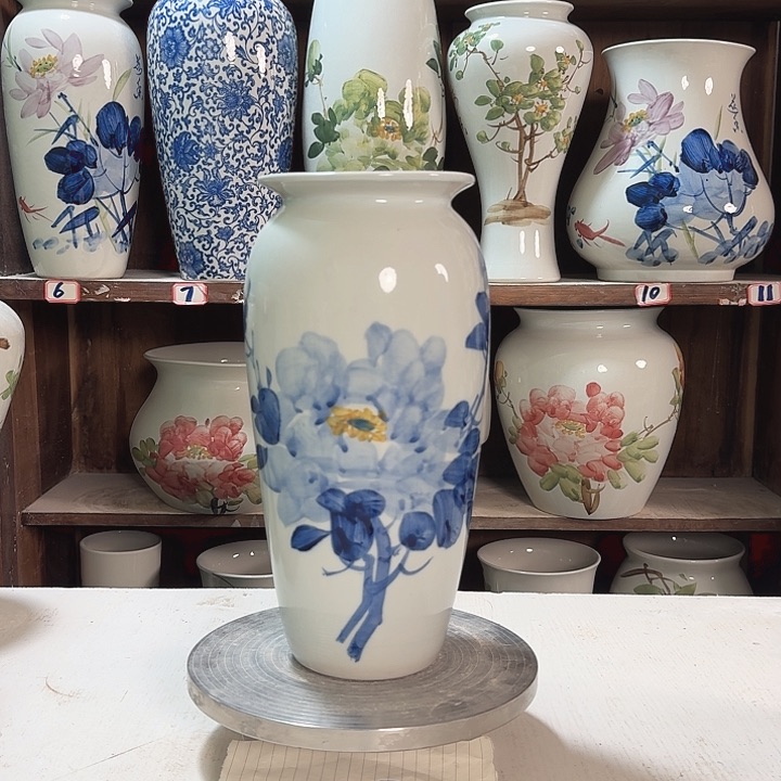 瓶高32兰兰牡丹新款新款陶瓷