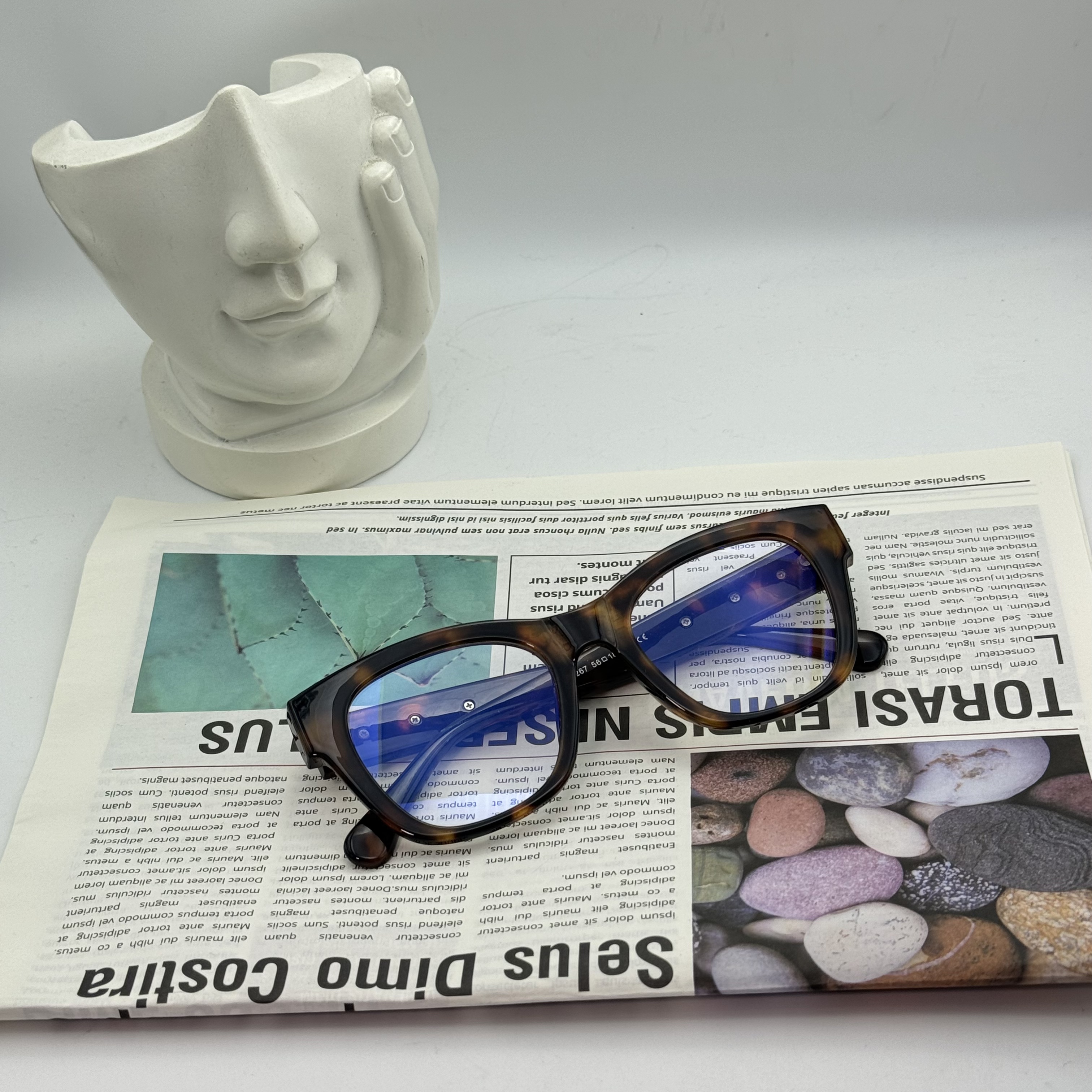 【3060】玳瑁防蓝光平光镜女素颜神器大脸显瘦眼镜