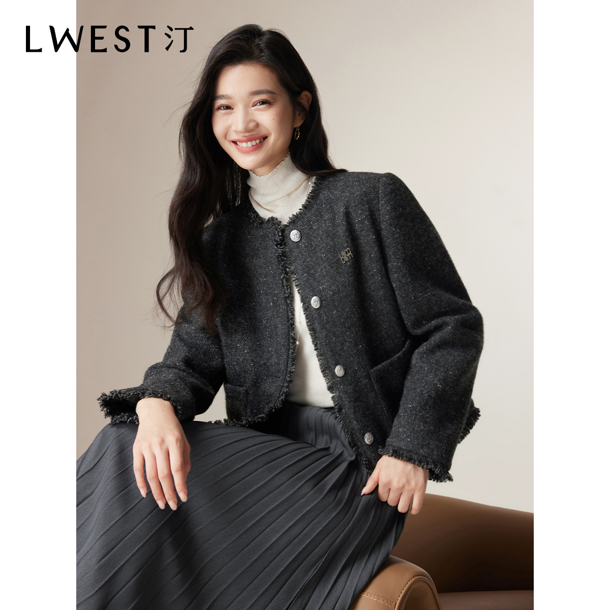 【小北专属】朗文斯汀名媛流苏设计感短外套DTMW4508C12788B