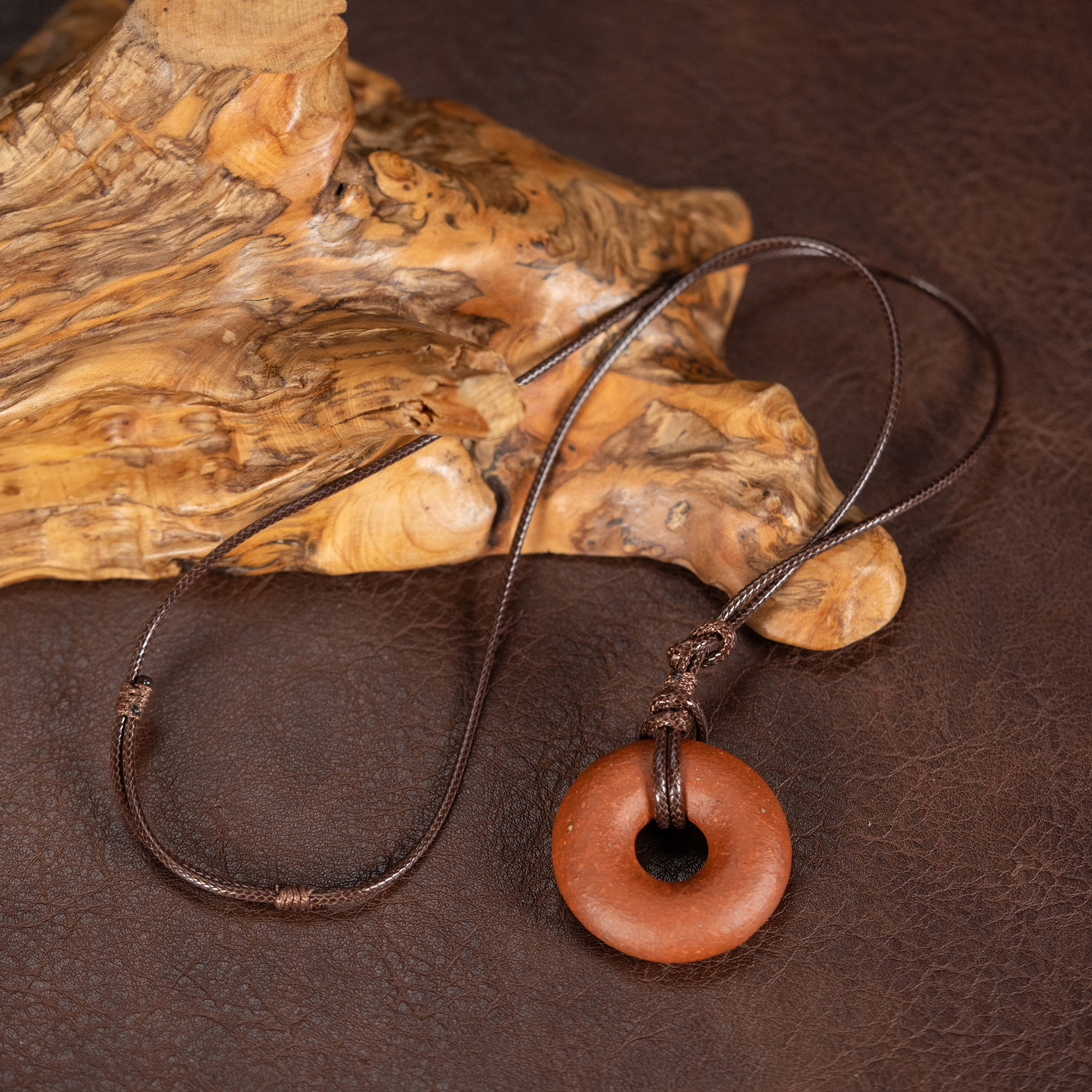 【利贞l紫砂平安扣挂件】原矿紫砂手工制茶具配件FXS