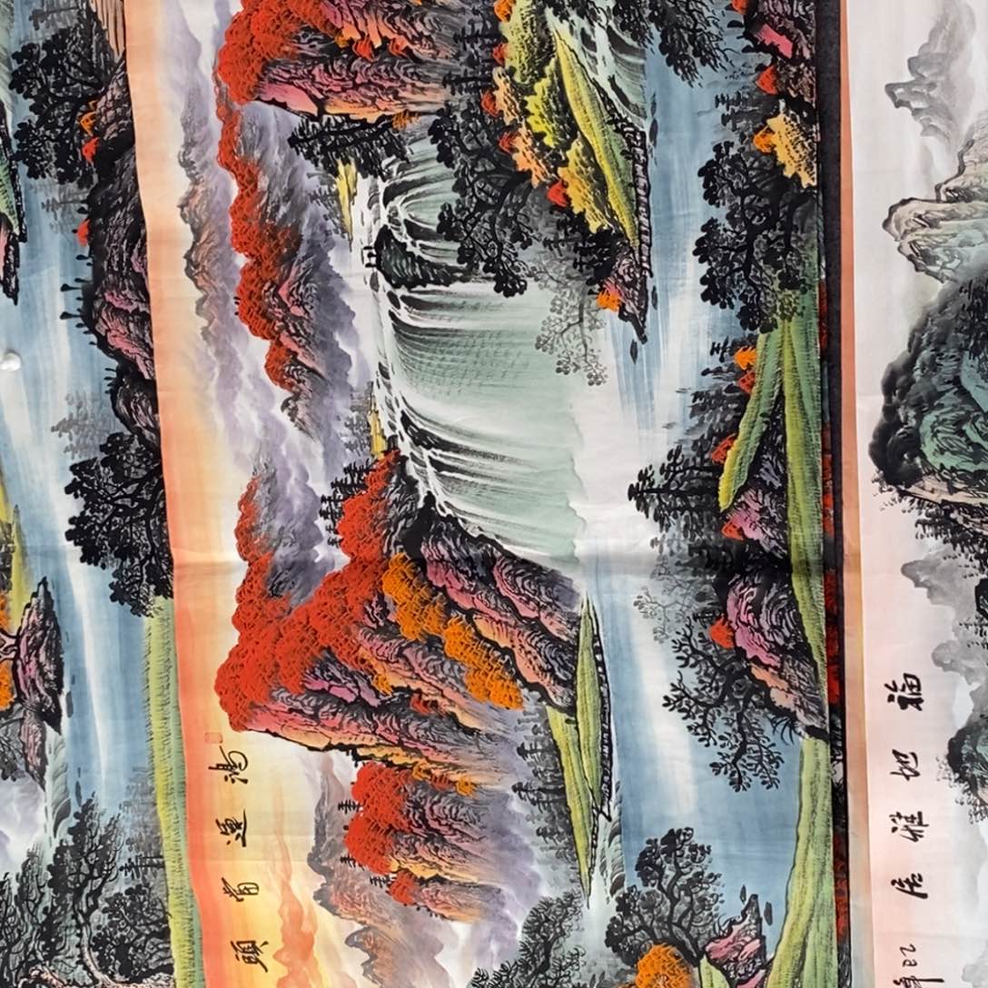 国画六尺精品手绘山水