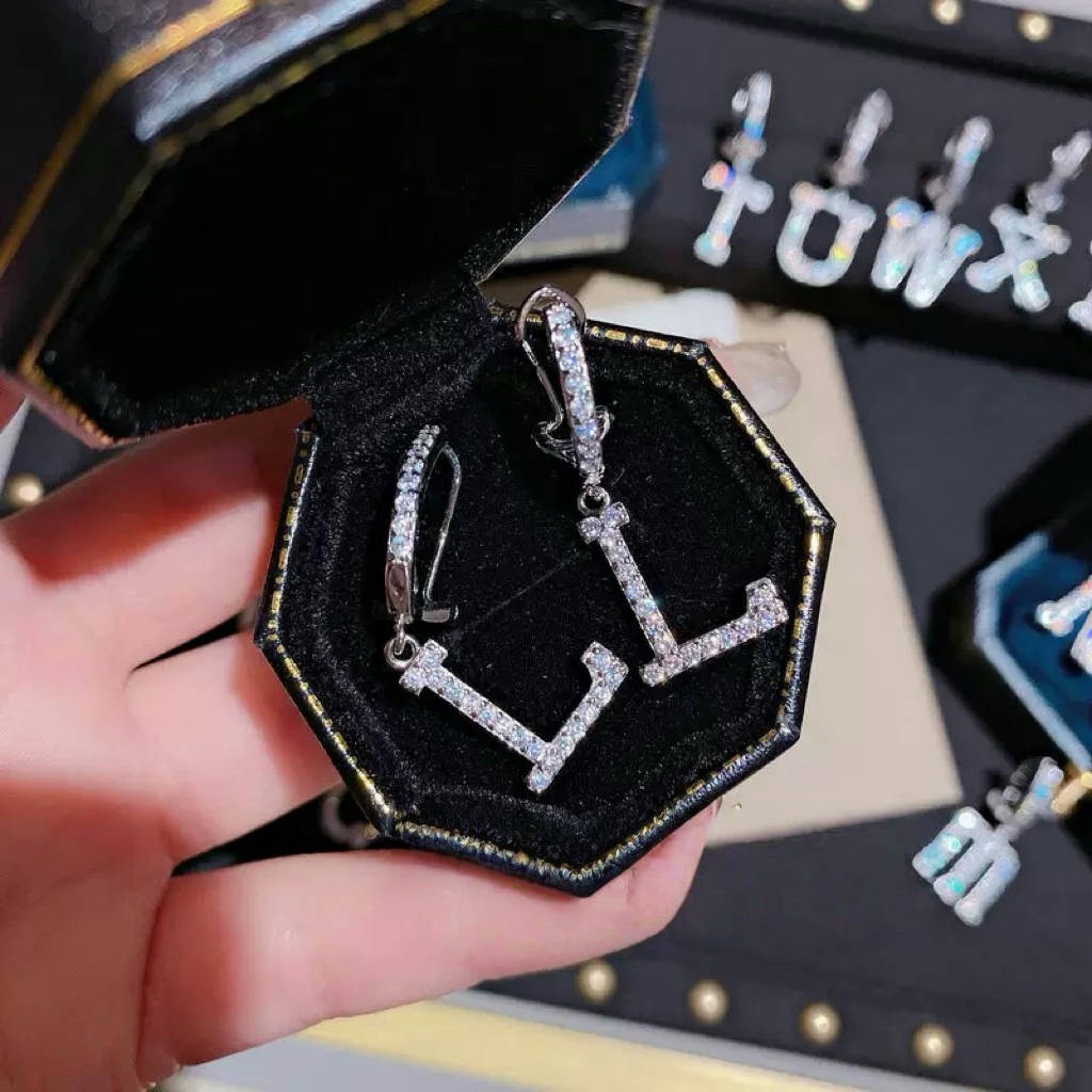 黄铜耳饰 KK·匠心 1287 几何带钻设计感耳钉耳环