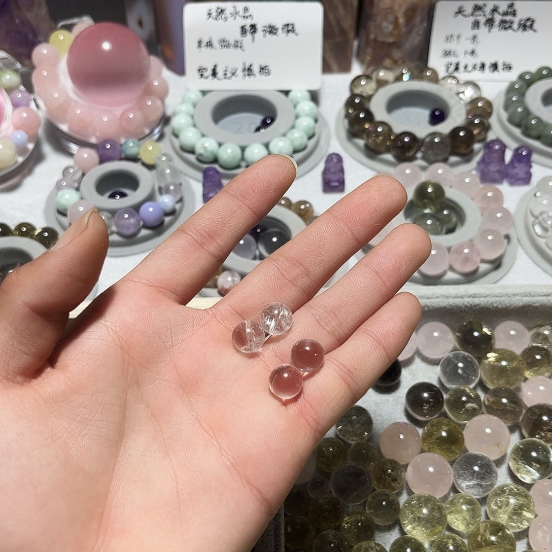 珠宝半成品紫晶未镶嵌通孔打孔不退不换