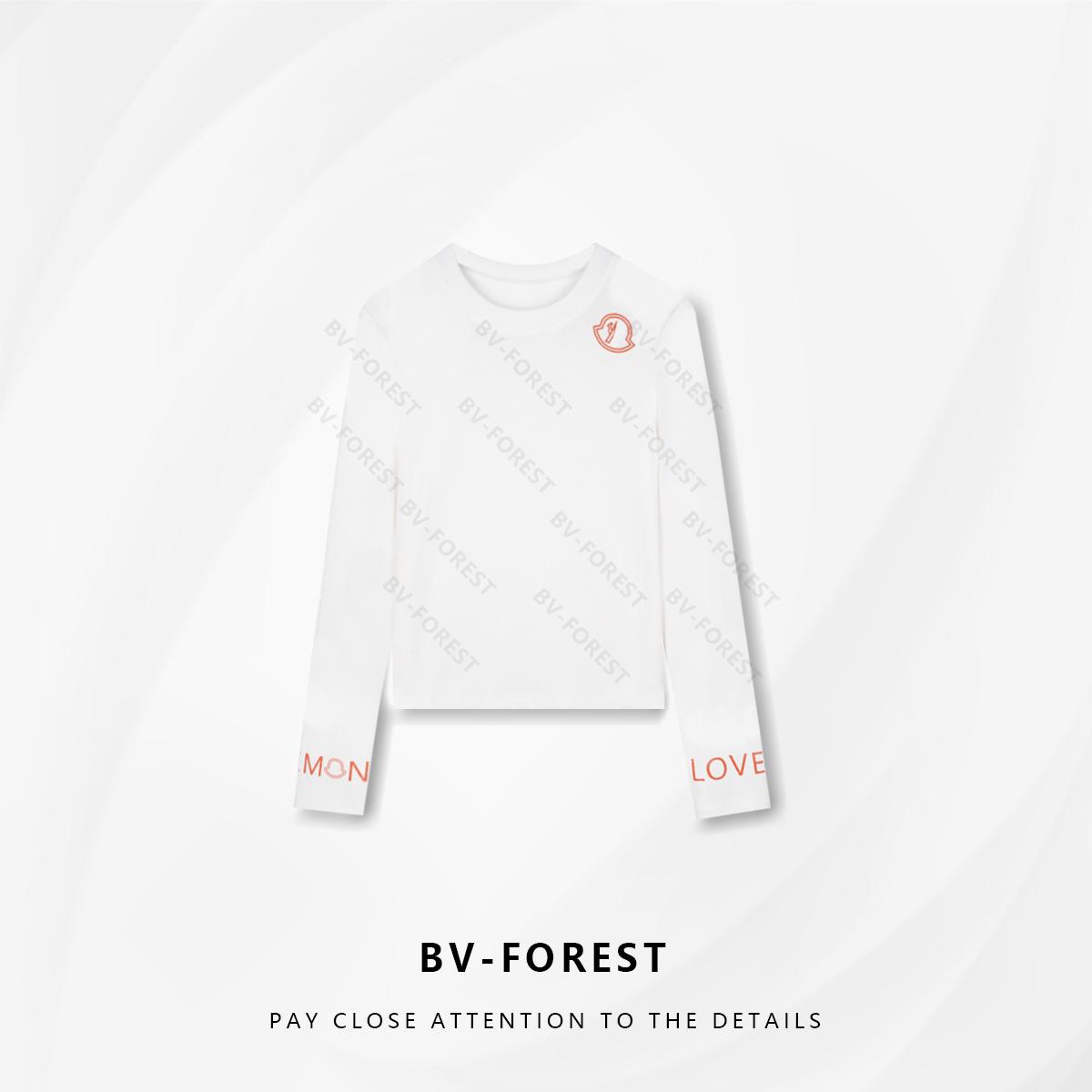 BV-FOREST“繁花之恋”秋冬季刺绣款百搭潮流减龄显瘦T恤BV-T0645