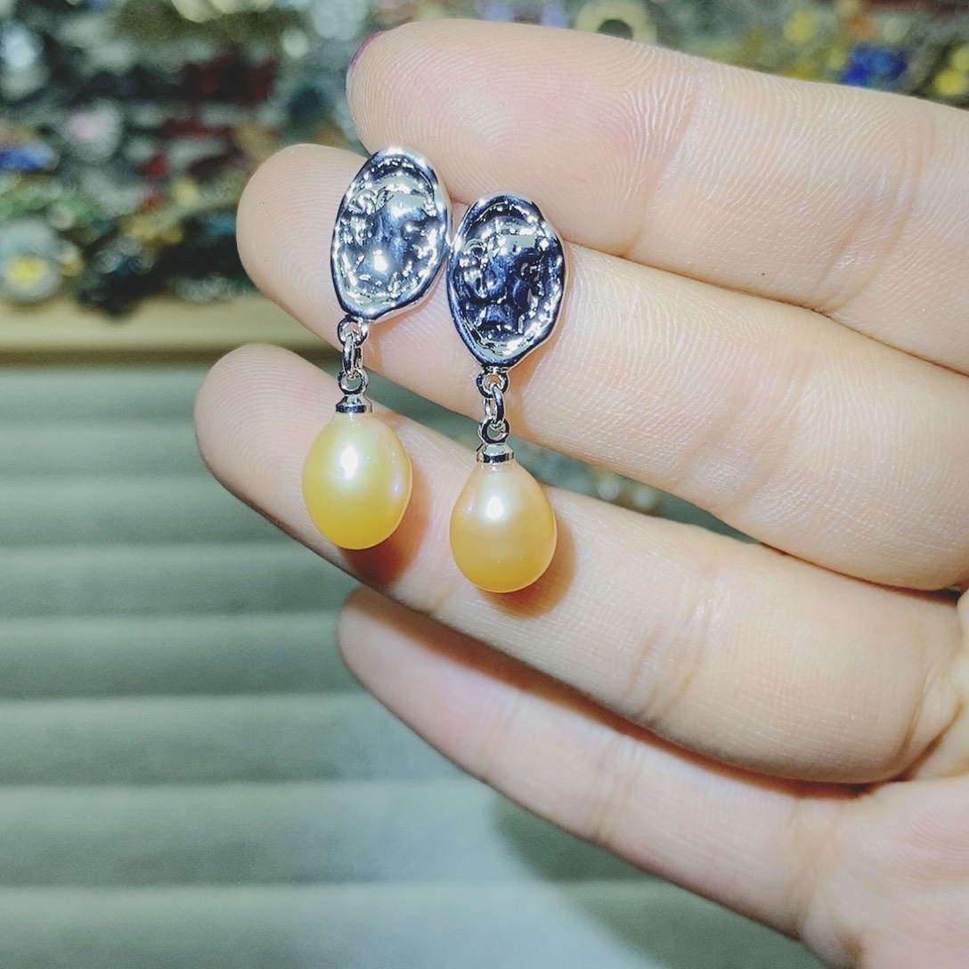 【闪购商品】托帕石耳饰银S925镶嵌