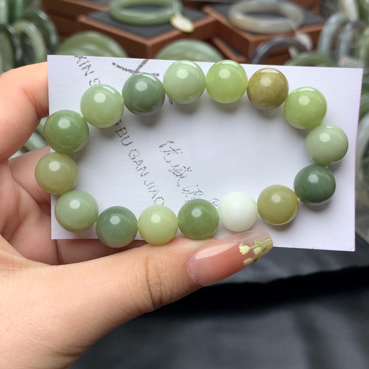 和田玉手镯未镶嵌鸮*