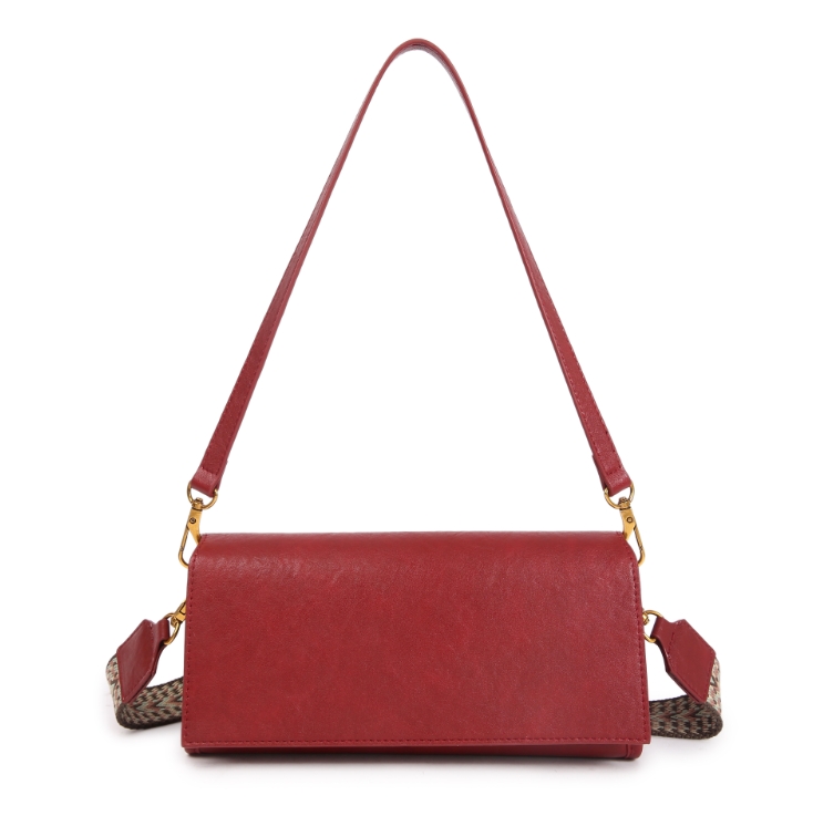 新款百搭时尚休闲单肩包1365-1#波特红【anan】