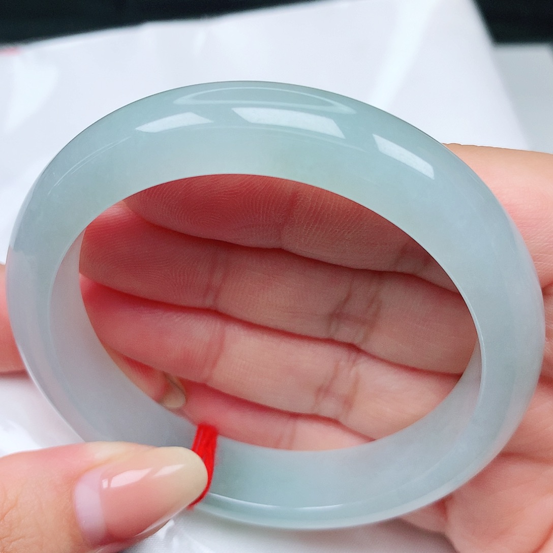 未镶嵌手镯翡翠41冰胶蓝