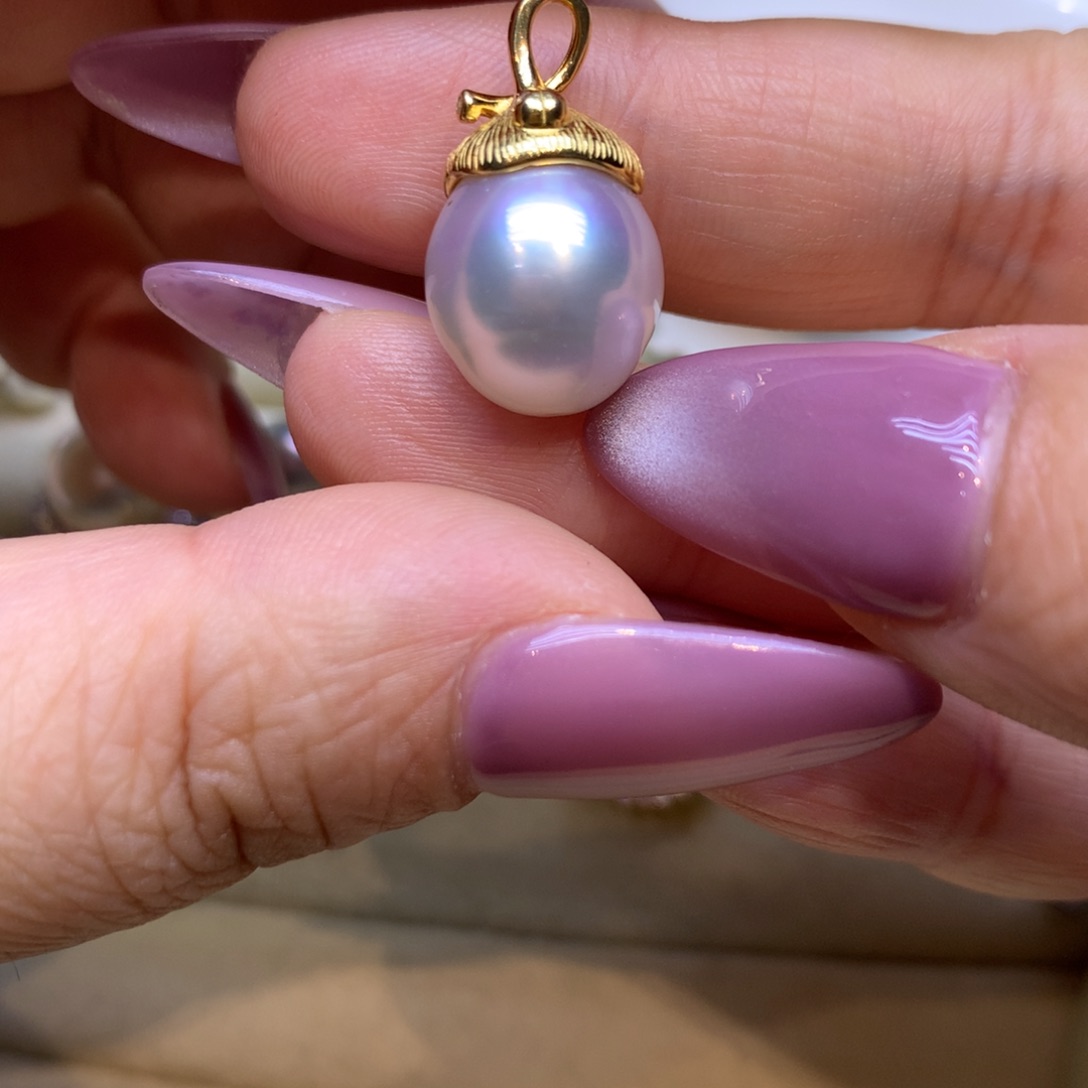 颈饰银S925镶嵌海水珍珠