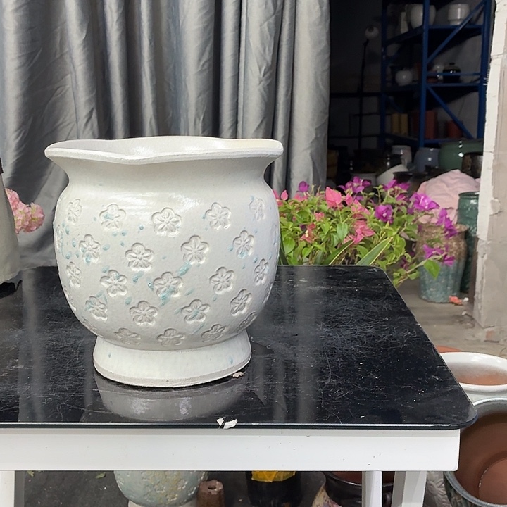 19×21 -粗陶花盆有孔-买买买