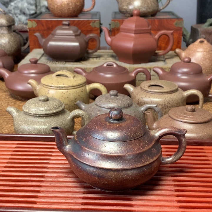 紫砂茶壶步步高升窑变