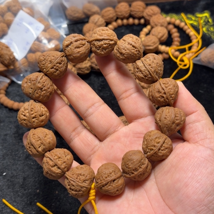 文玩核桃手串铁锤手训14+1