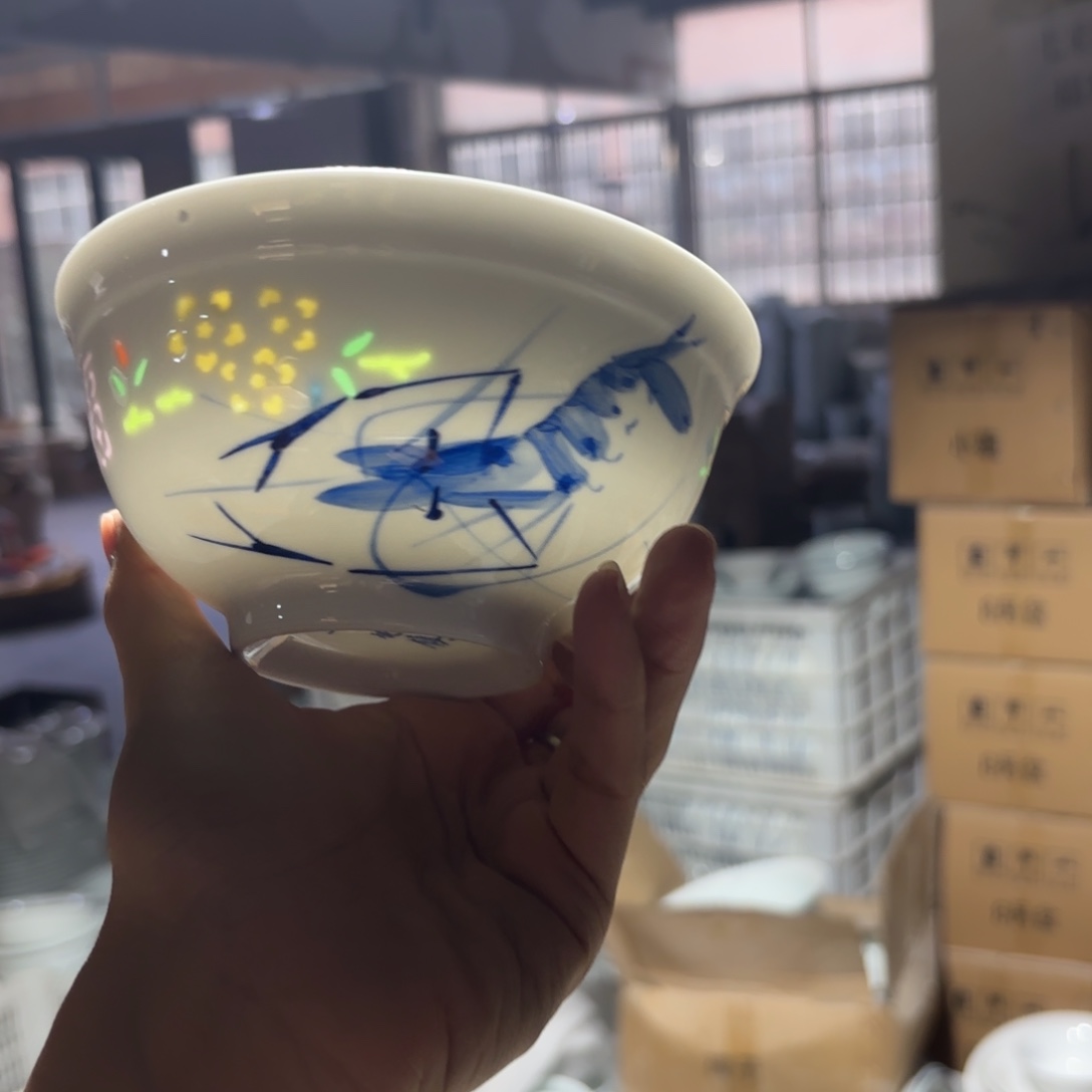 玉瓷景德镇陶瓷两只微瑕