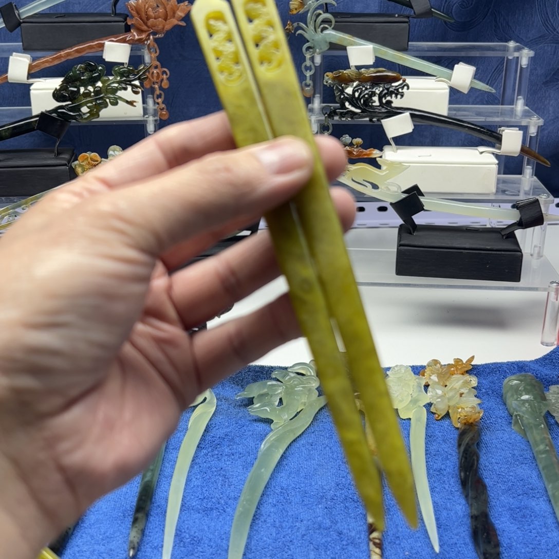 岫玉福利发簪未镶嵌