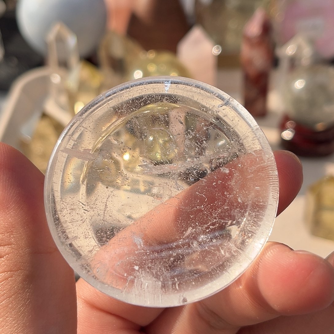 水晶珠宝半成品未镶嵌162 白水晶盘子