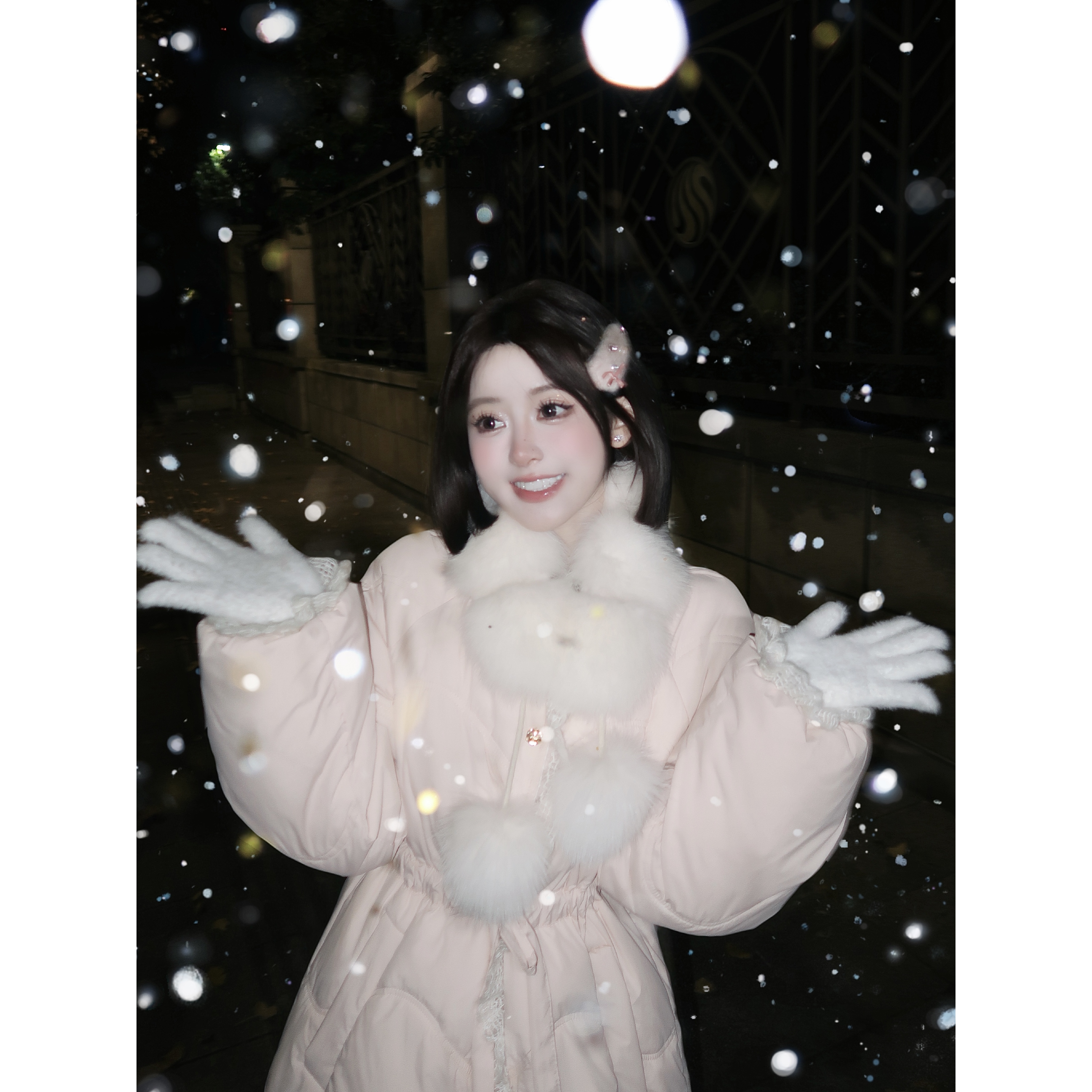 【严选】泡芙小姐D4YRF4777A羽绒服秋冬时尚休闲外套（不带围脖）