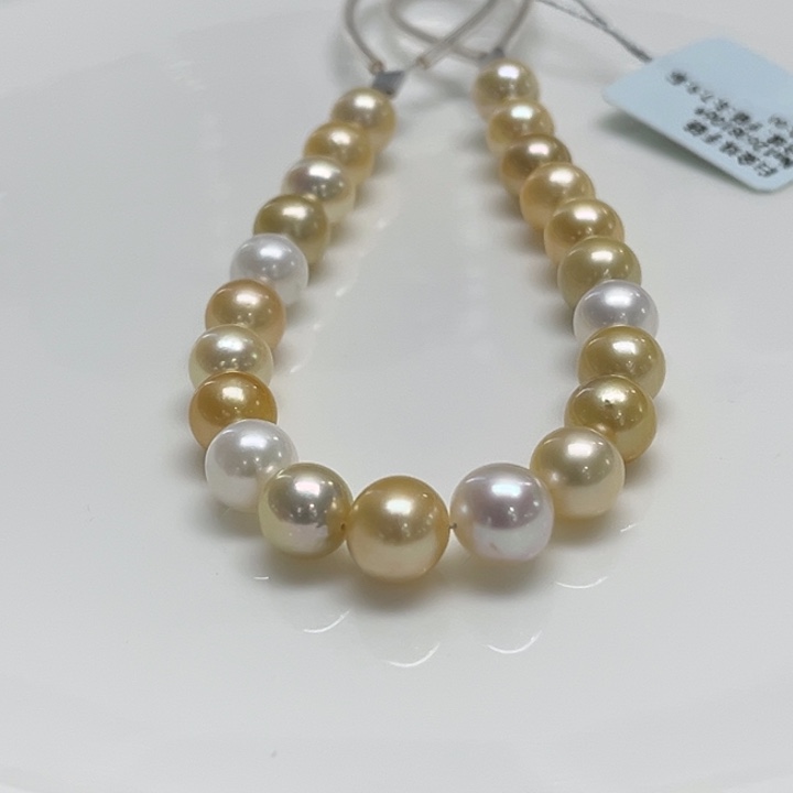 银S925镶嵌手链海水珍珠7-9mm104号