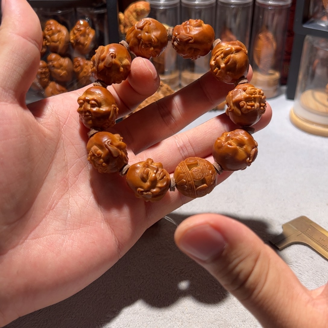 A***s橄榄核手串/手链手工须派十八罗汉