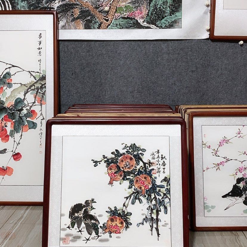 【闪购商品】国画书画作品带框63×63厘米