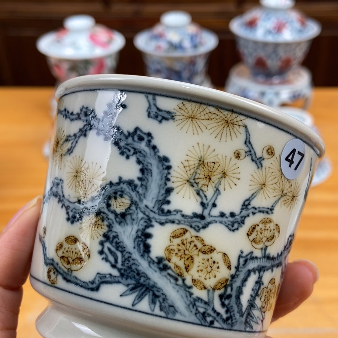 手绘现代茶具非古董