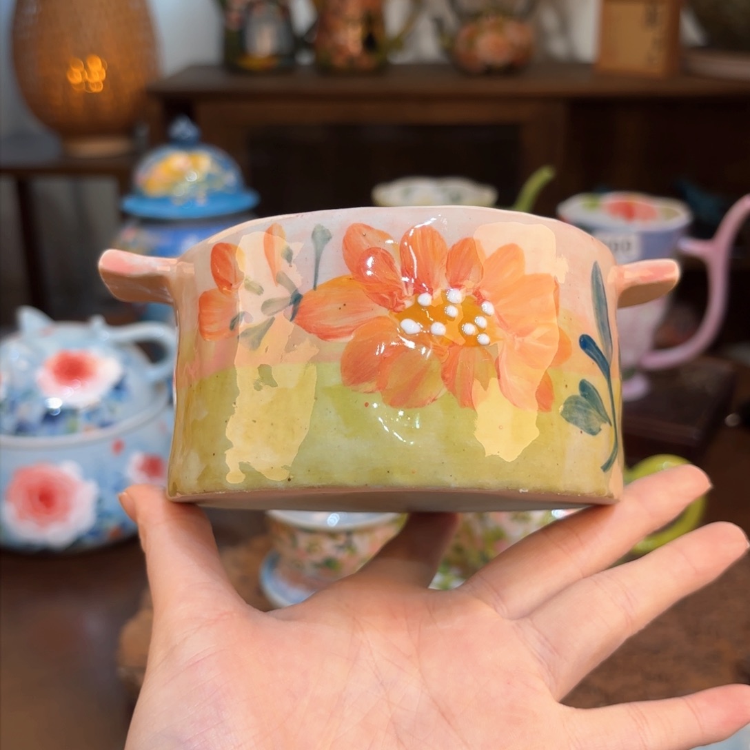 景德镇手绘高温釉下彩陶瓷茶具