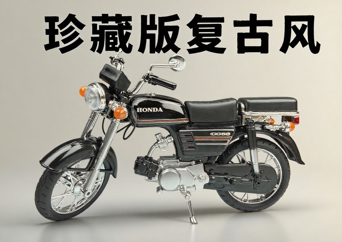 摩托车模型合金仿真玩具车复古男孩礼物桌面摆件