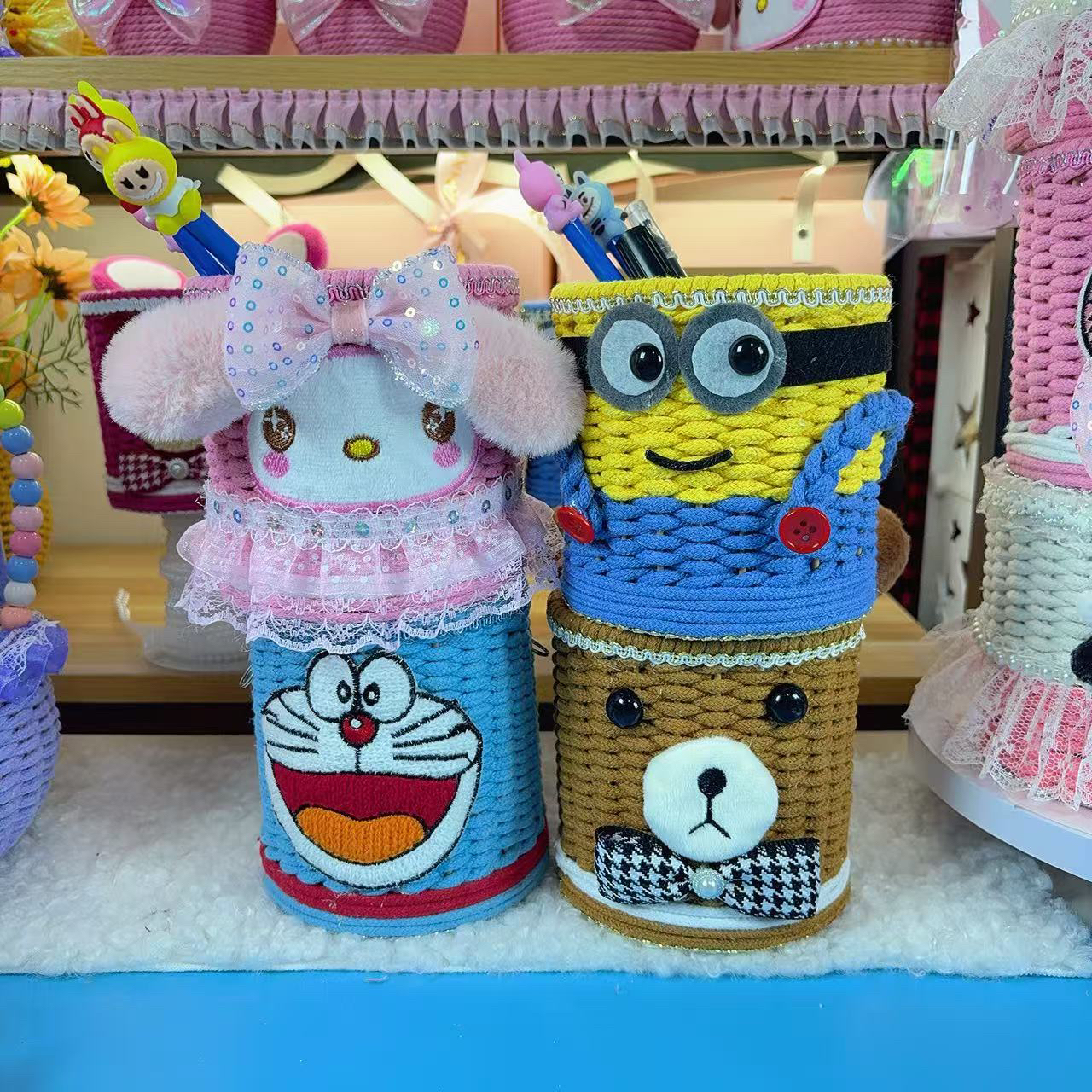 春天手工DIY动物笔筒材料包卡通笔筒系列辅料材料包/不含线