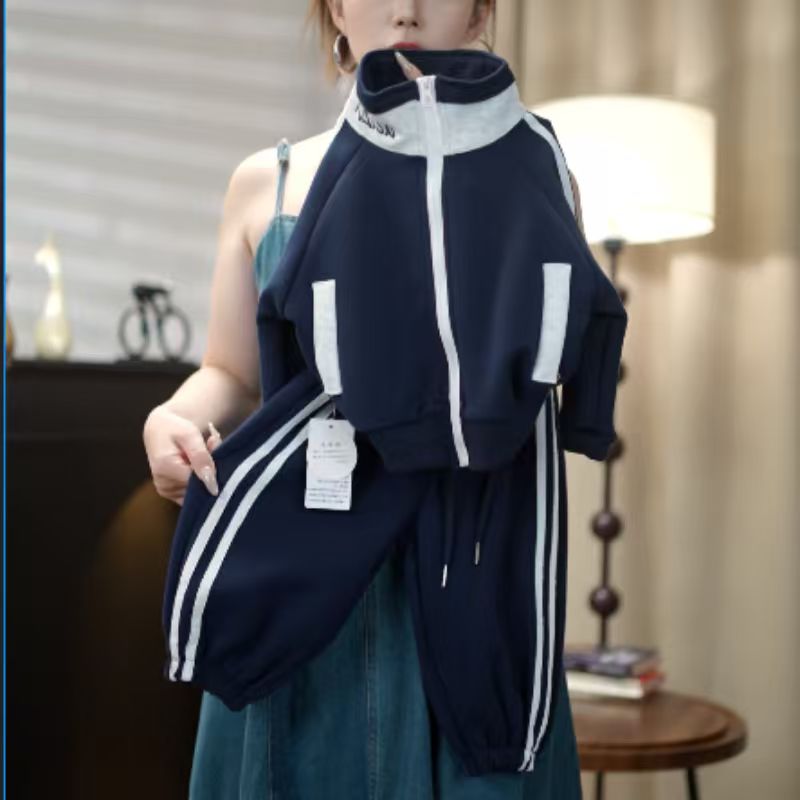 【原版】【韩系套装】2025新款儿童卫衣套装男女童拼色重工刺绣两件套