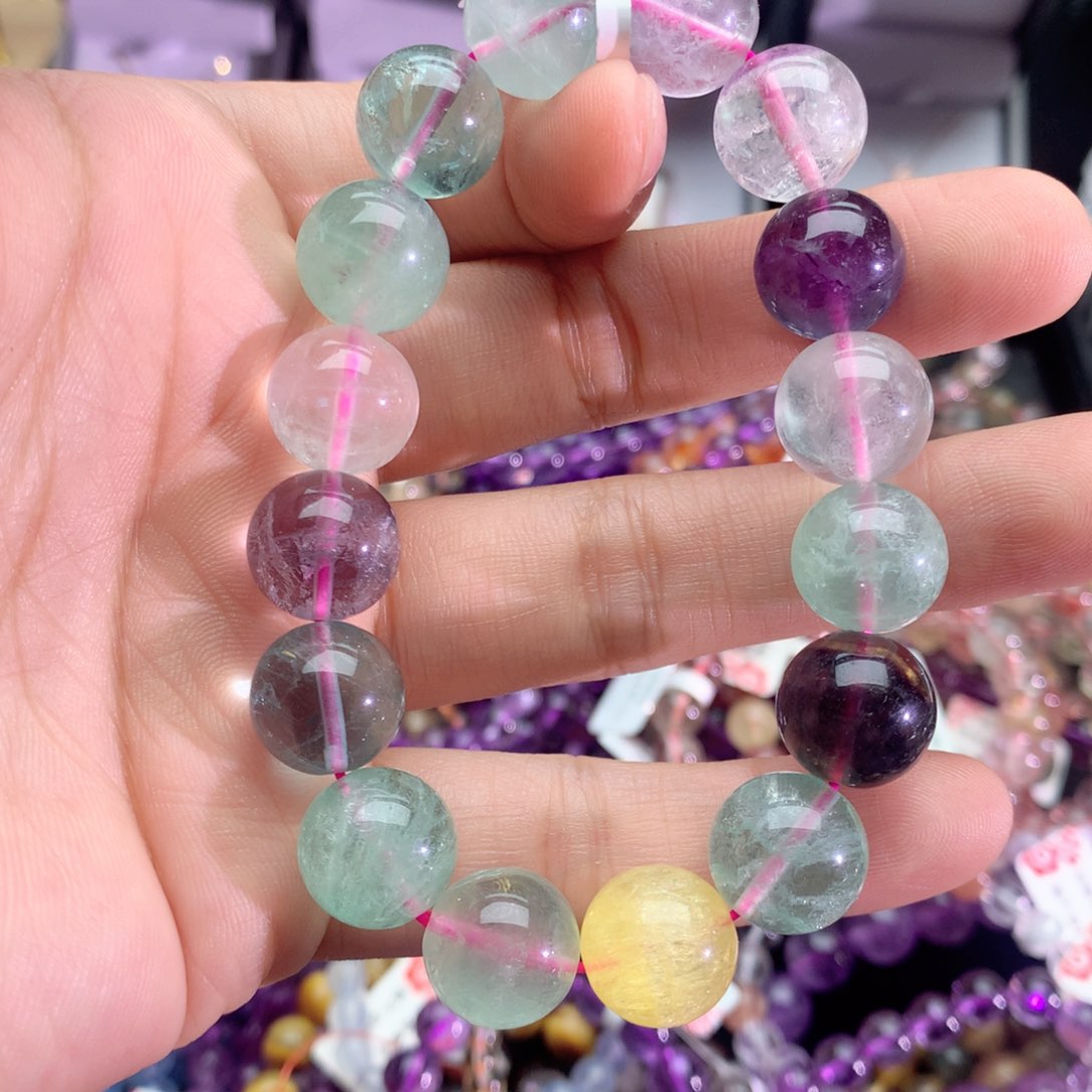 紫晶手链未镶嵌萤石13