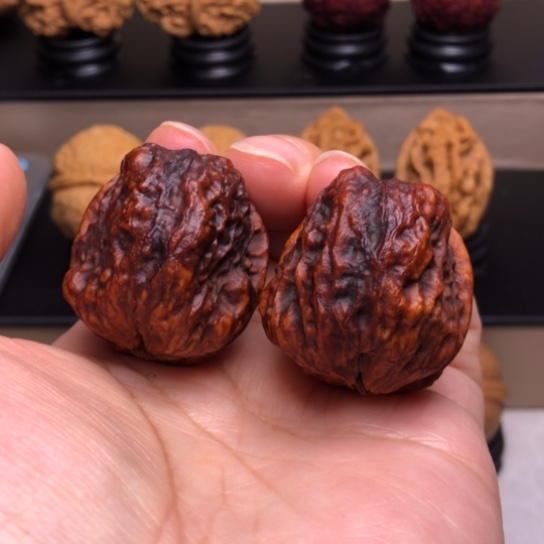 文玩核桃把件七彩龙脊妖蟾12