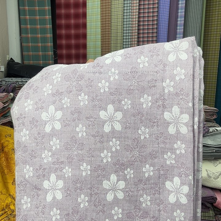 棉孤品，紫色双层纱枕套