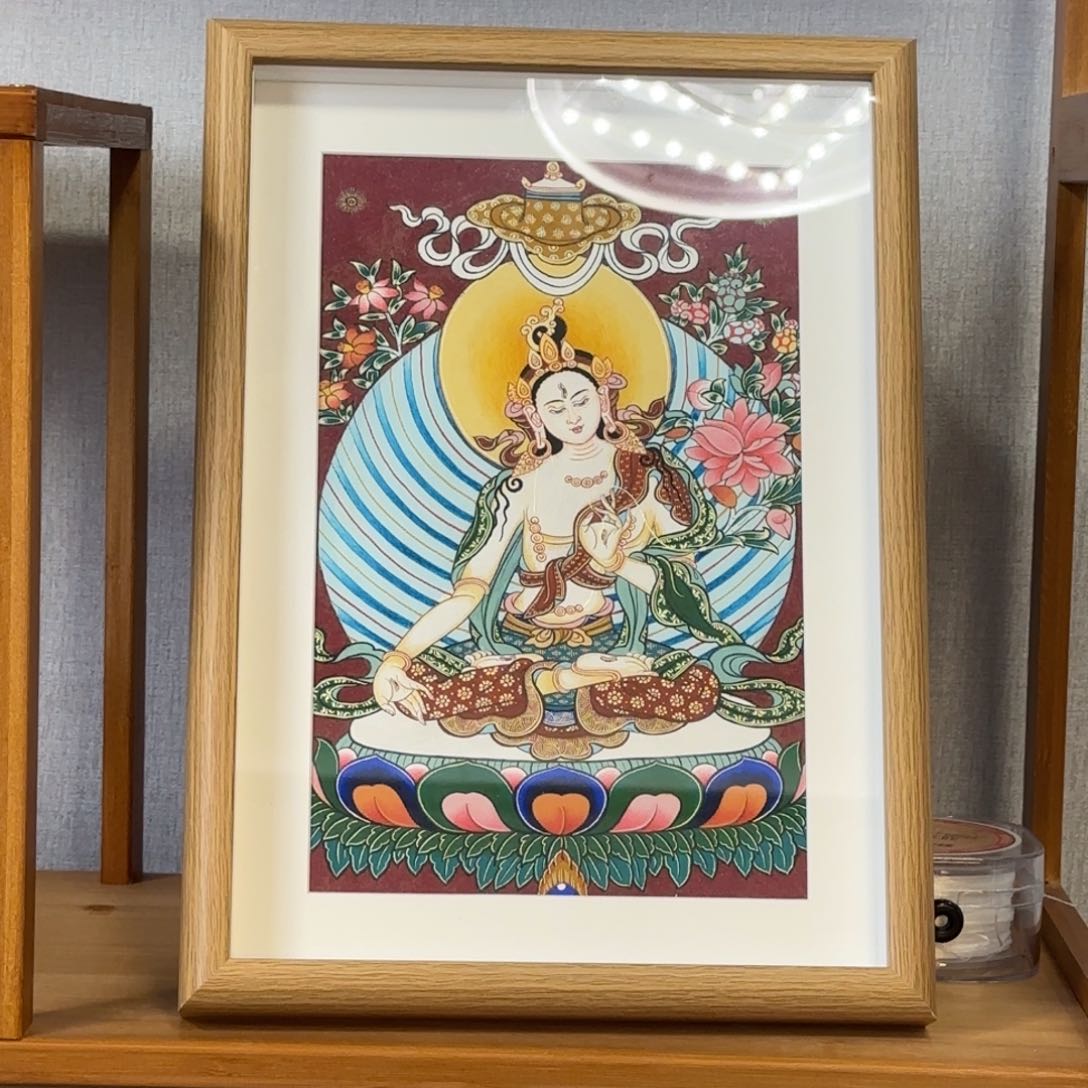 吊坠白度母热贡唐卡