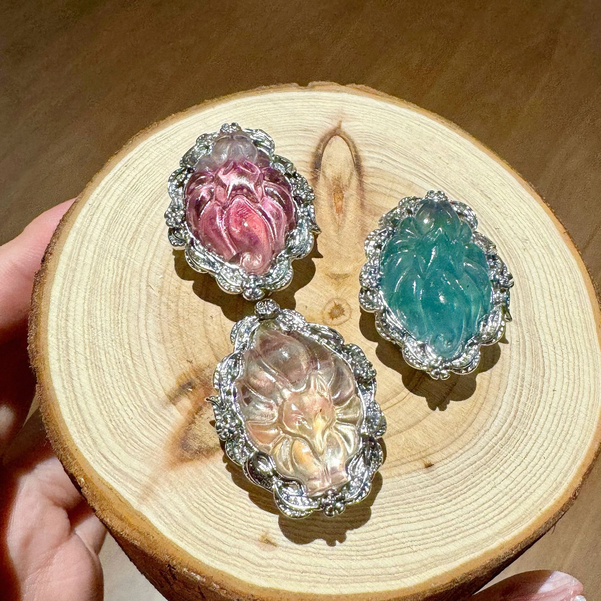 天然水晶雕刻件魔盒diy（直播间拆）