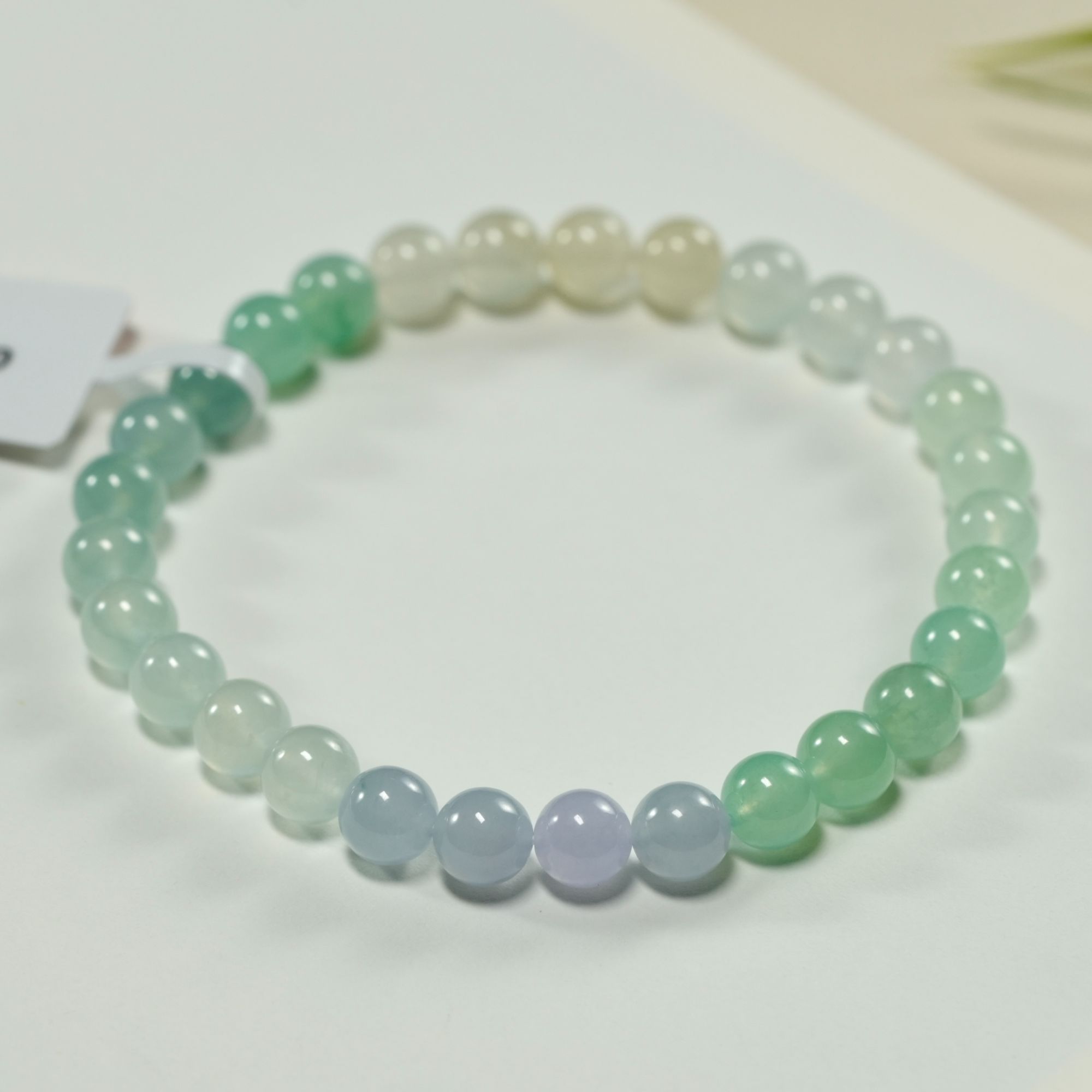 冰种多彩多宝翡翠精品手串缅甸翡翠A货时尚简约百搭多样性发其一