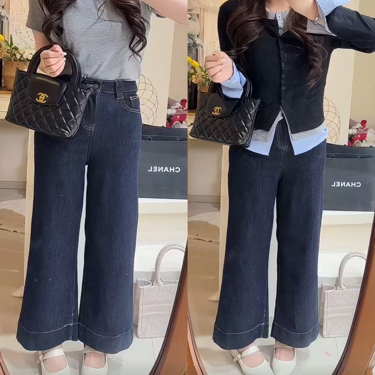 802-1【瘦瘦裤】高腰显瘦九分牛仔裤