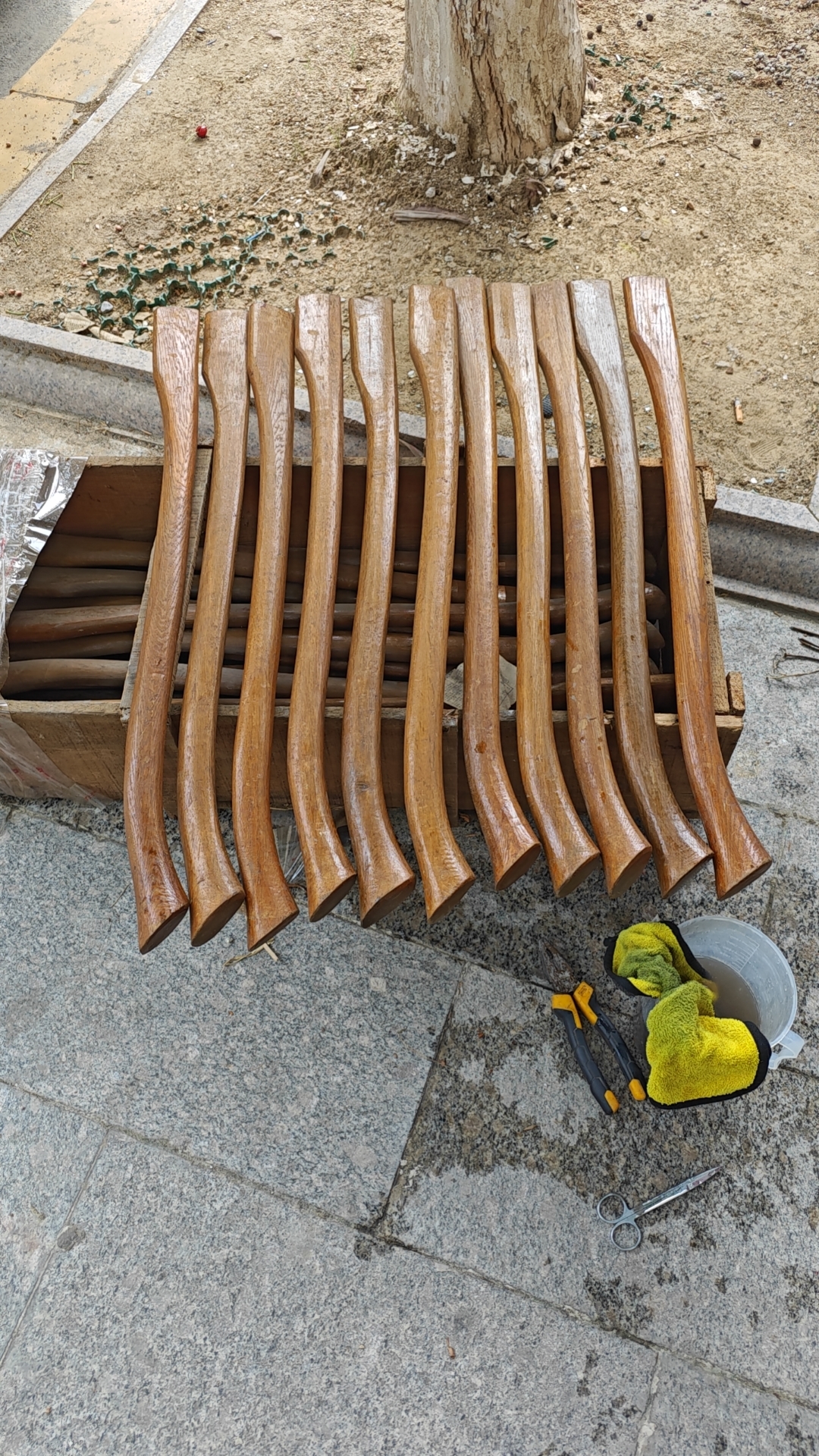 来自1952年斧柄！长度87公分，属驴蹄子型！