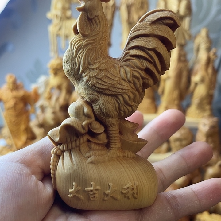 柏木（崖柏）大吉大利公鸡高10公分