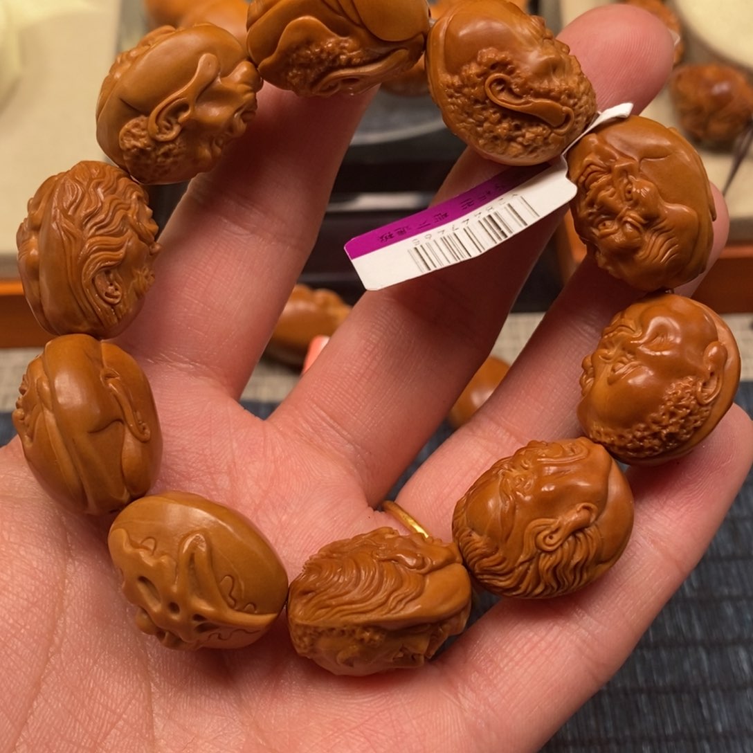 橄榄核手串/手链十八罗汉，1.9