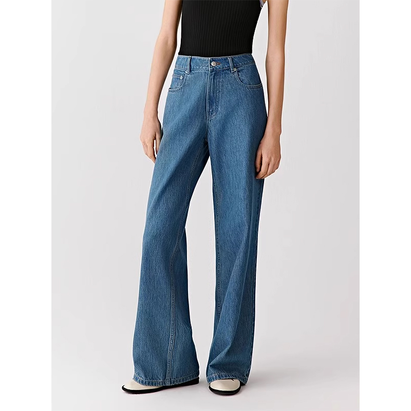 原单非世面货！"小禾土壤牛仔"全棉牛仔阔腿裤 492