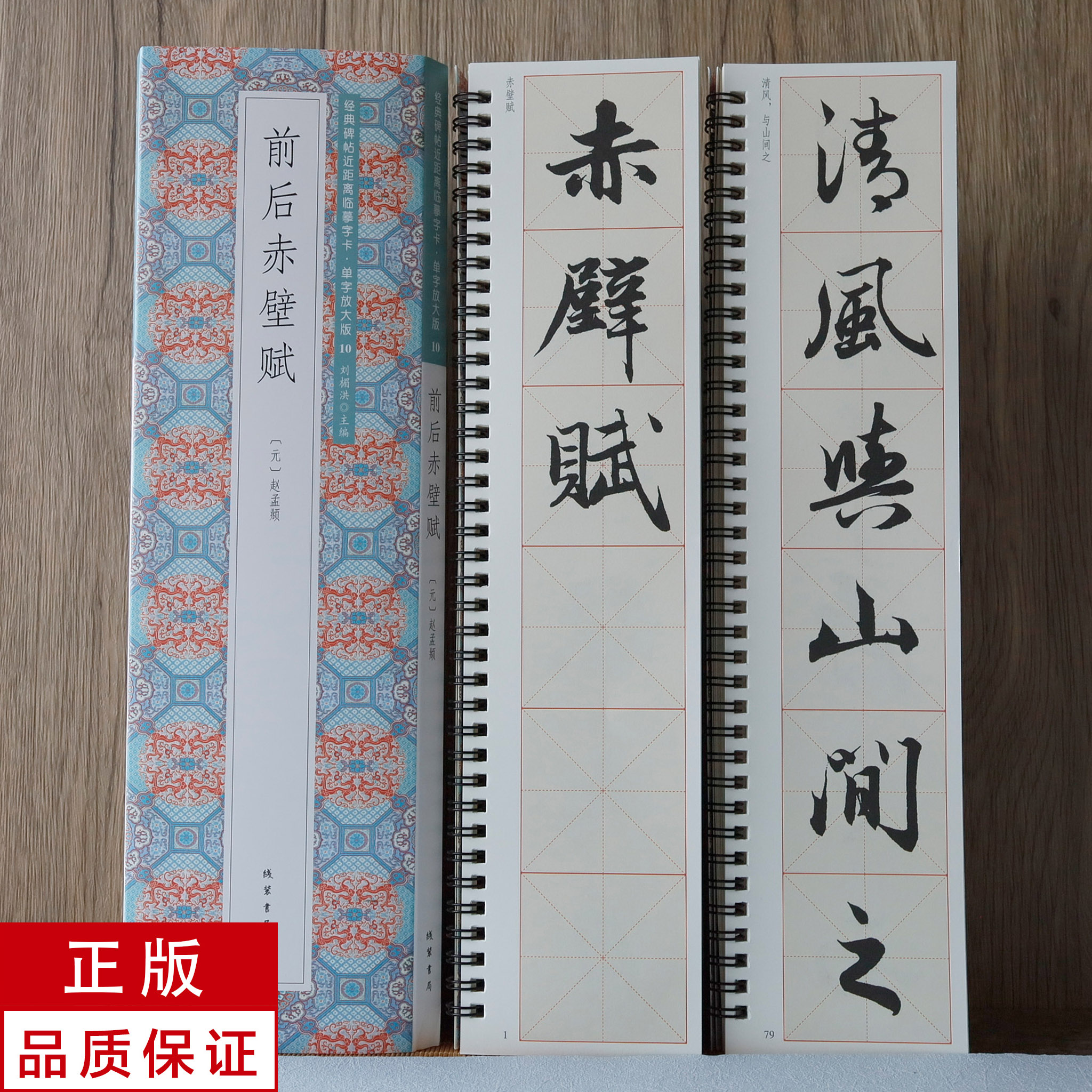 单字放大版赵孟頫行书前后赤壁赋2册 静文轩近距离临摹字帖