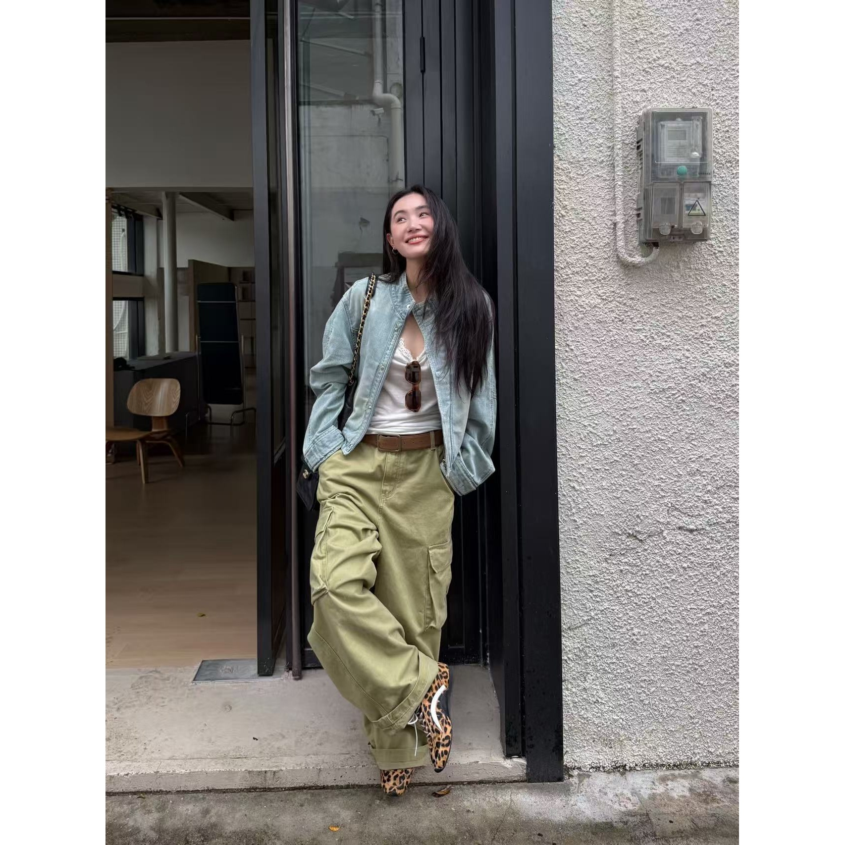 【INAIEN】线上款 “工装凡尔赛” 直筒洗水工装裤 Y5051